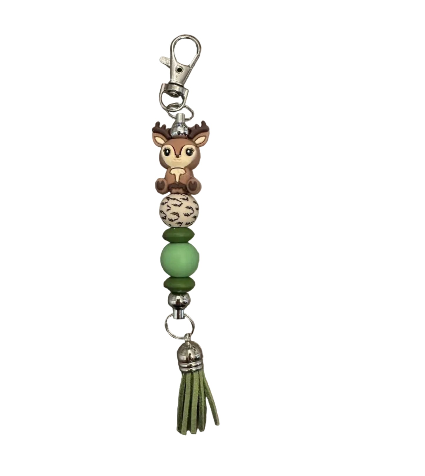 Porte clé chevreuil vert