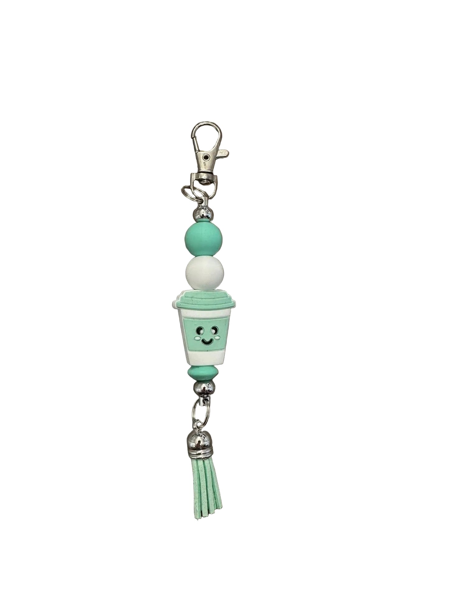 Porte clé café turquoise