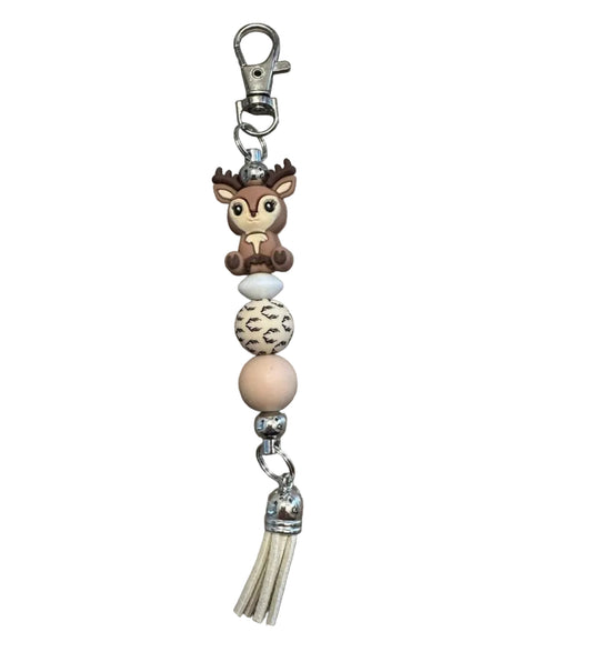 Porte clé chevreuil beige